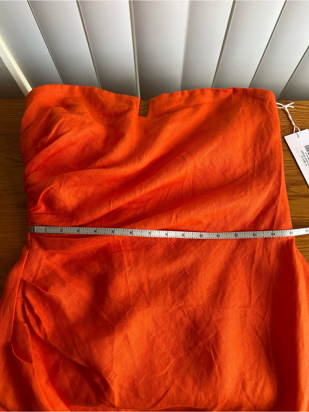 Reformation Abeni Linen Dress Flame Size 10 - Picture 11 of 16